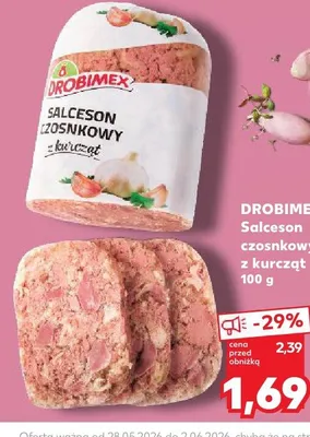 Salceson czosnkowy z kurcząt Drobimex promocja w Kaufland