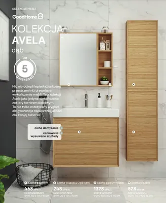 Szafka z lustrem GoodHome Avela promocja w Castorama
