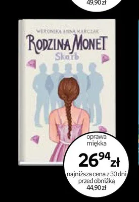 Książka Rodzina Monet Skarb Weronika Anna Marczak promocja w Empik