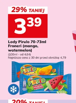 Lody Pirulo mango promocja w Hitpol