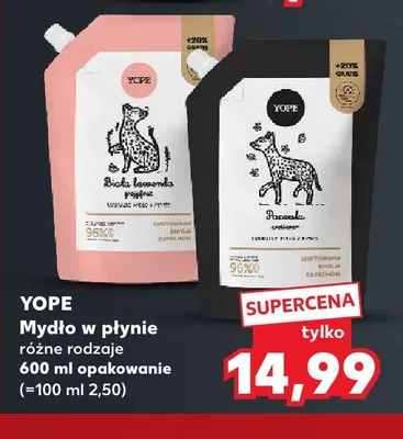 Mydło w płynie Biała lawenda Yope promocja w Kaufland