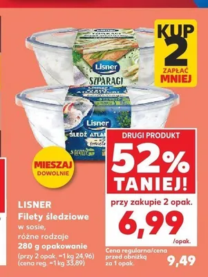 Filety śledziowe Lisner Szparagi promocja w Kaufland