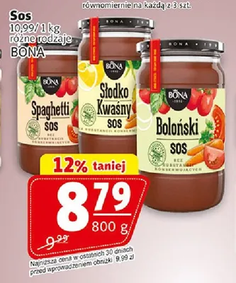 Sos boloński Bona promocja w Prim Market