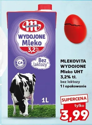 Mleko UHT 3,2% tł. bez laktozy promocja w Kaufland