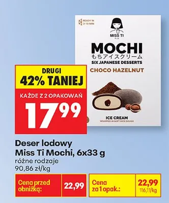 Deser lodowy Mochi Choco Hazelnut promocja w Biedronka