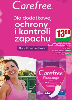 Wkładki higieniczne Plus Large Fresh promocja w Dino