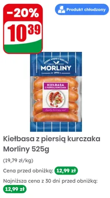 Kiełbasa z piersią kurczaka Morliny promocja w Dino