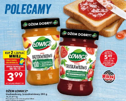 Dżem Łowicz truskawkowy promocja w LEWIATAN