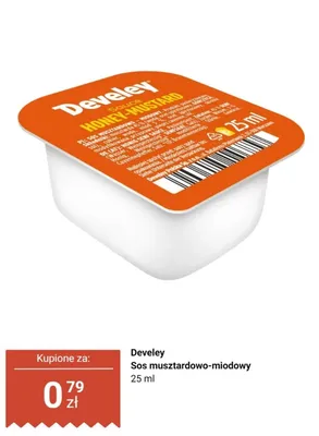 Sos musztardowo-miodowy Develey promocja w Dino
