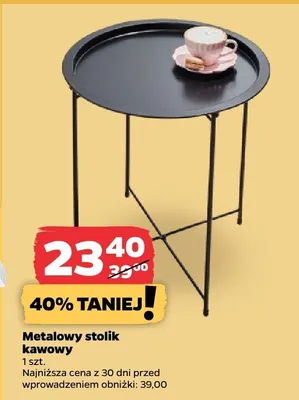 Metalowy stolik kawowy promocja w Netto