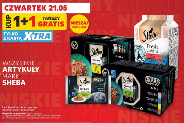 Karma dla kotów Sheba Delicacy 4-pak 85g promocja w Kaufland