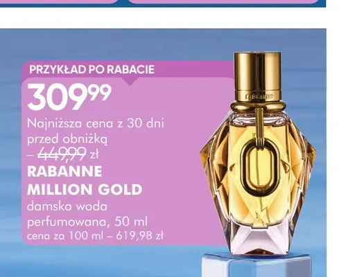 Woda perfumowana damska Rabanne Million Gold promocja w Super-Pharm