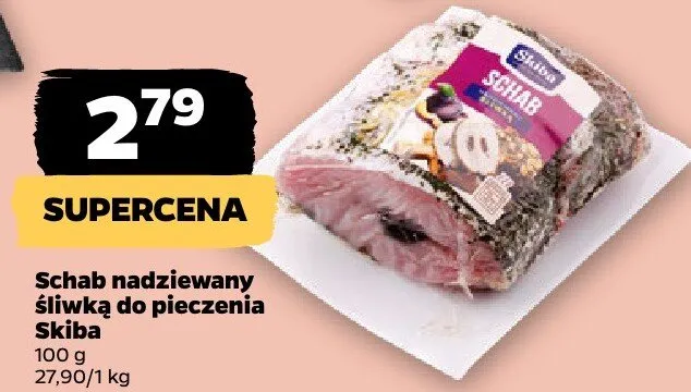 Schab nadziewany śliwką do pieczenia Skiba promocja w Netto