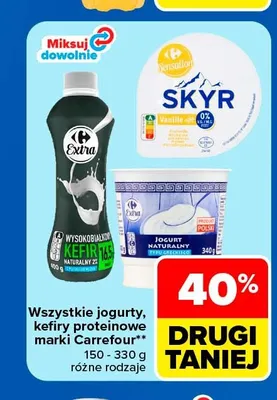 Jogurt naturalny typu greckiego Carrefour promocja w Carrefour Market
