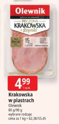 Krakowska w plastrach Olewnik promocja w Leclerc