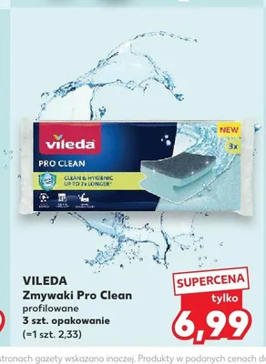 Zmywaki profilowane Vileda Pro Clean 3-pak promocja w Kaufland