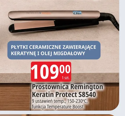 Prostownica Remington Keratin Protect S8540 promocja w Leclerc