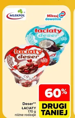 Deser Łaciaty o smaku nata de coco z kawałkami czekolady promocja w Carrefour