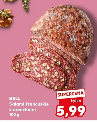 Salami francuskie z orzechami promocja w Kaufland