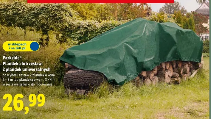 Zestaw 2 plandek uniwersalnych promocja w Lidl