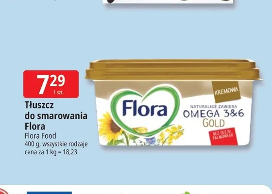 Tłuszcz do smarowania Flora promocja w Leclerc