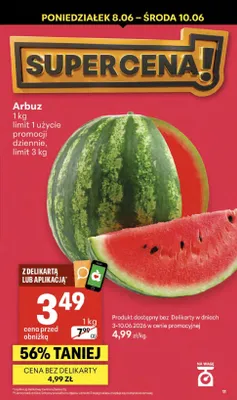 Arbuz promocja w Delikatesy Centrum