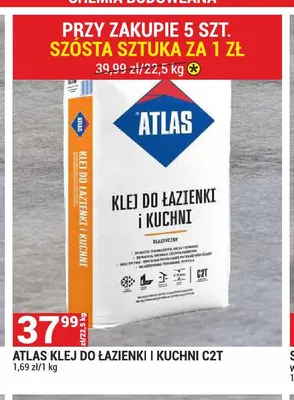 Klej do łazienki i kuchni C2T Atlas promocja w Merkury Market