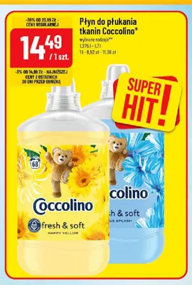 Płyn do płukania tkanin Coccolino Blue Splash promocja w POLOmarket