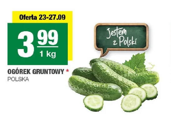 Ogórki gruntowe polskie promocja w SPAR