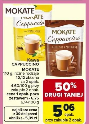 Kawa cappuccino różne rodzaje promocja w Carrefour