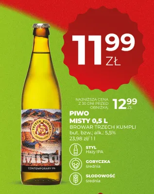 Piwo Misty Trzech Kumpli promocja w Duży Ben