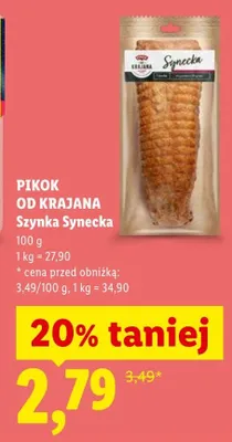 Szynka Synecka PIKOK OD KRAJANA promocja w Lidl