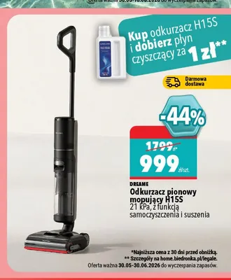 Odkurzacz pionowy mopujący Dreame H15S promocja w Biedronka Home