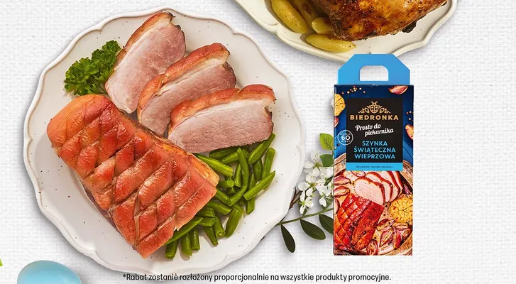 Szynka świąteczna wieprzowa prosto do piekarnika promocja w Biedronka