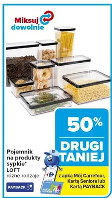Pojemnik na produkty sypkie różne rodzaje promocja w Carrefour