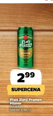 Piwo Zlatý Pramen Pilsner promocja w Netto