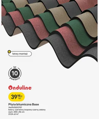 Płyta bitumiczna Onduline Base promocja w Castorama