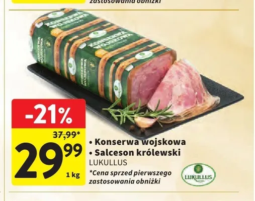 Salceson królewski Lukullus promocja w Intermarche