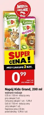 Napój Kids Grand promocja w Twój Market