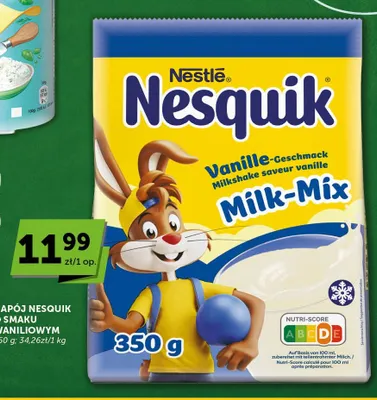 Napój Nesquik o smaku waniliowym Milk-Mix promocja w Groszek