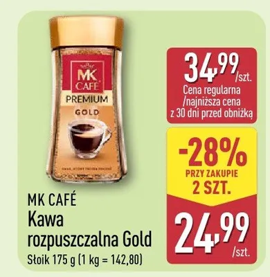 Kawa rozpuszczalna Gold promocja w Aldi