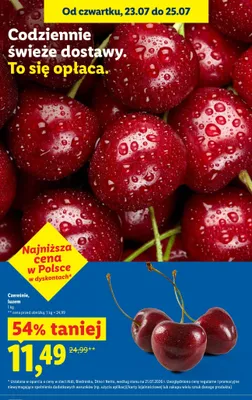 Czereśnie luzem promocja w Lidl