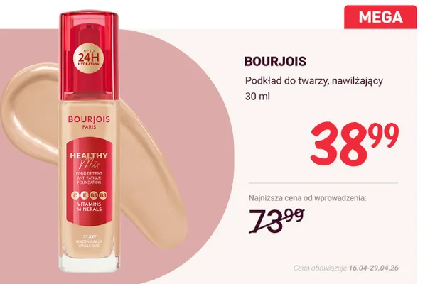 Podkład do twarzy nawilżający Healthy Mix promocja w Rossmann