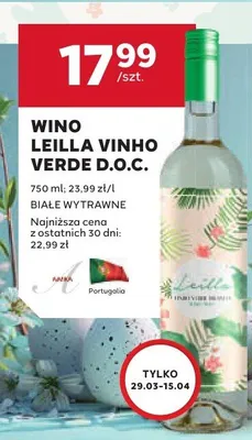 Wino białe wytrawne promocja w Stokrotka