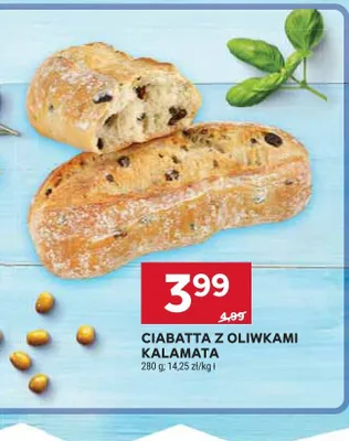 Ciabatta z oliwkami Kalamata promocja w Stokrotka
