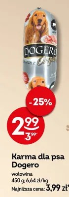 Karma dla psa Dogero wołowina promocja w Żabka