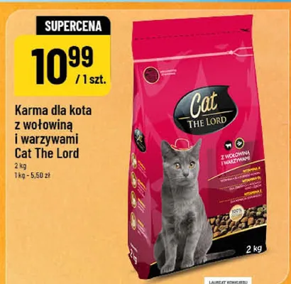 Karma dla kota z wołowiną i warzywami Cat The Lord promocja w POLOmarket