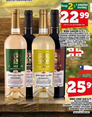 Wino czerwone Gamziri Pirosmani półsłodkie promocja w TOPAZ
