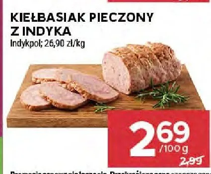 Kiełbasiak pieczony z indyka Indykpol promocja w Stokrotka