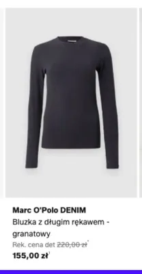Bluzka z długim rękawem Marc O'Polo DENIM granatowy promocja w Lounge by Zalando